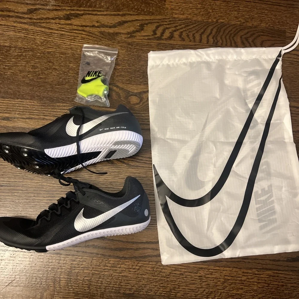 Nike Zoom Rival Sprint Track & Field Spikes Black/White Men's Size9.5 Fz9664-001